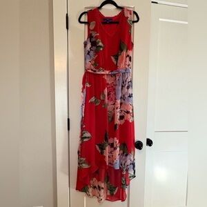 Apt 9 Red Floral HiLo Dress